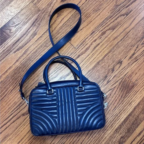 Prada Diagramme Baltic navy blue purse crossbody designer authentic bag - Picture 5 of 12